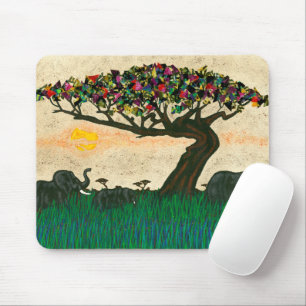 Olifanten op de Planes van Afrika Muismat