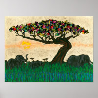 Olifanten op de Planes van Afrika