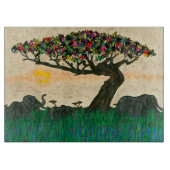 Olifanten op de Planes van Afrika Snijplank (Voorkant)