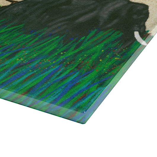 Olifanten op de Planes van Afrika Snijplank (Hoek)