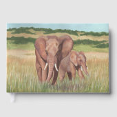 Olifanten op de wandeling gastenboek (Voorkant)