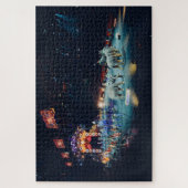 Olifanten op drie ring circus arena legpuzzel (Verticaal)