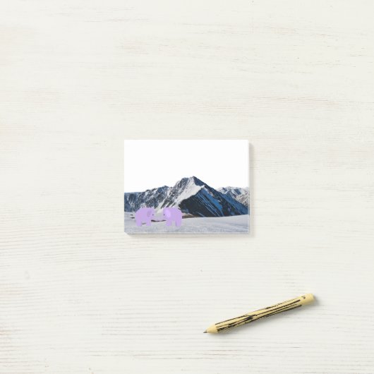 Olifanten op een gebergte Post-it Notes (Op bureau)