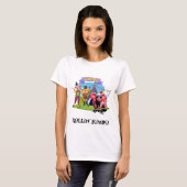 Olifanten op een skateboard t-shirt (Voorkant volledig)