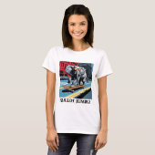Olifanten op een skateboard t-shirt (Voorkant volledig)