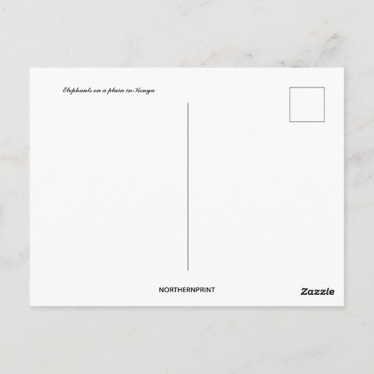 Olifanten op een vlakte in Kenia Briefkaart (Achterkant)