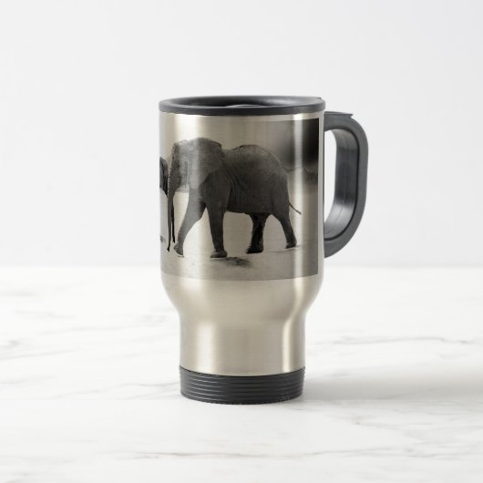 OLIFANTEN OP EEN WANDELING REIZEN Mok (Voorkant rechts)