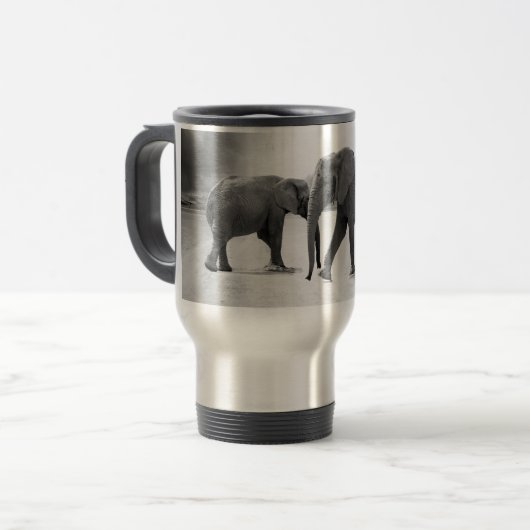 OLIFANTEN OP EEN WANDELING REIZEN Mok (Voorkant links)