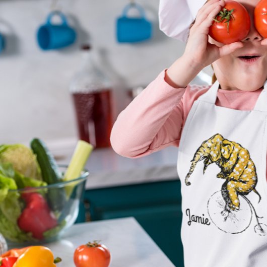 Olifanten op fietsen = Yikes Kinder Schort