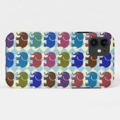 Olifanten op gecontroleerd patroon Case-Mate iPhone case (Achterkant (horizontaal))