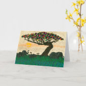 Olifanten op het Afrikaanse vasteland Kaart (Gele Bloem)