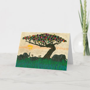 Olifanten op het Afrikaanse vasteland Kaart