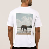 Olifanten op het strand t-shirt (Achterkant)