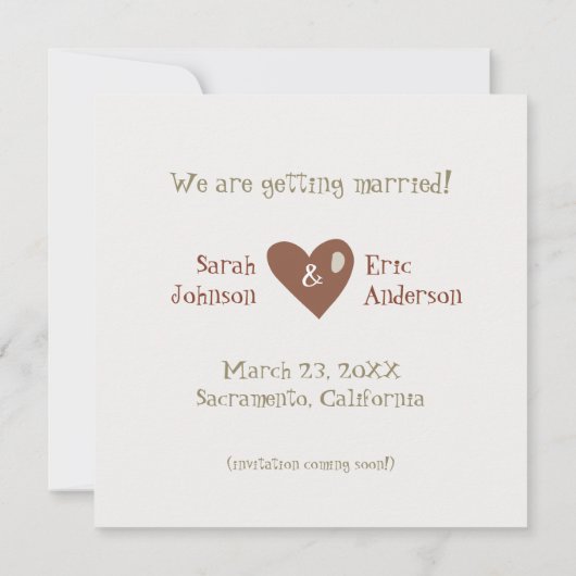 Olifanten opknappen - De uitnodiging Datum opslaan (Achterkant)