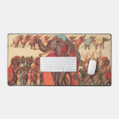 Olifanten optreden met vrouwen en trainers. bureaumat (Keyboard & Muis)