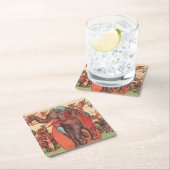 Olifanten optreden met vrouwen en trainers. kartonnen onderzetters (Insitu)