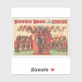 Olifanten optreden met vrouwen en trainers. sticker (Vel)