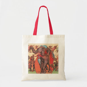 Olifanten optreden met vrouwen en trainers. tote bag
