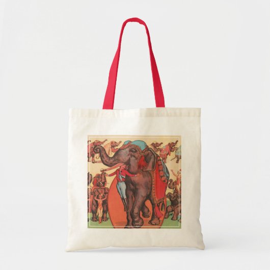 Olifanten optreden met vrouwen en trainers. tote bag (Voorkant)