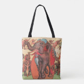 Olifanten optreden met vrouwen en trainers. tote bag (Achterkant)
