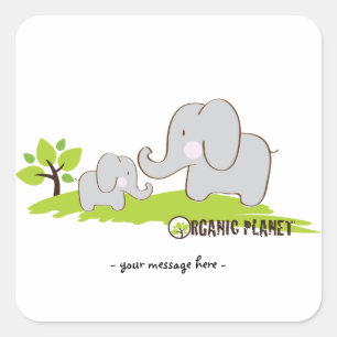 Olifanten Organic Planet Stickers