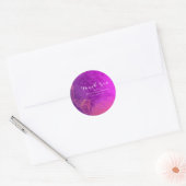 Olifanten Paarse Roze Sinaasappel & Gouden Feestgu Ronde Sticker (Envelop)