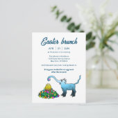 Olifanten Pasen brunch & Egg Hunt Uitnodiging (Staand voorkant)