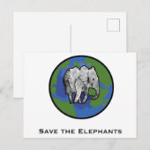 Olifanten Redden Briefkaart (Voorkant / Achterkant)