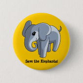 Olifanten Ronde Button 5,7 Cm (Voorkant)