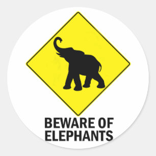 Olifanten Ronde Sticker