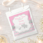 Olifanten Roze en Grijs Baby shower Party Bedankzakje (Geknipt)
