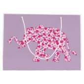 Olifanten Roze liefdesharten Groot Cadeauzakje (Achterkant)