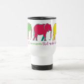 Olifanten Silhouette Neon Inspiratie Motivatie Reisbeker (Center)