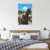 Olifanten Sri Lanka Canvas Afdruk (Insitu (Slaapkamer))