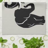 Olifanten - theedoek (Gevouwen)