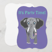 Olifanten Uitnodiging door DAM Creative (Voorkant / Achterkant)