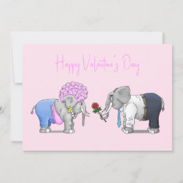 Olifanten Valentijnsdag Feestdagenkaart