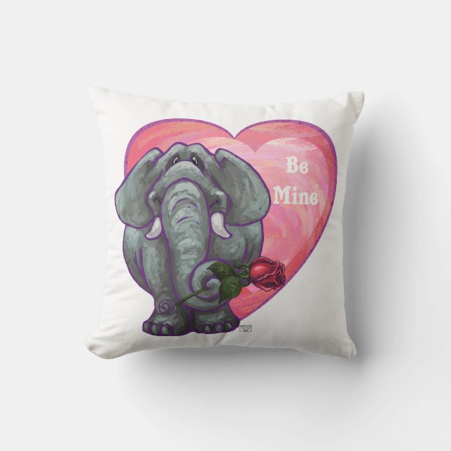Olifanten Valentijnsdag Kussen (Voorkant)