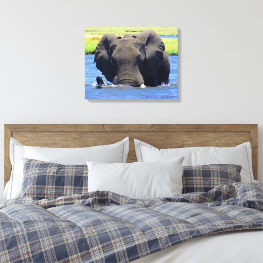 Olifanten van Chobe Canvas Afdruk (Insitu (Slaapkamer))