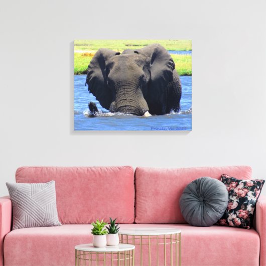 Olifanten van Chobe Canvas Afdruk (Insitu (Woonkamer))