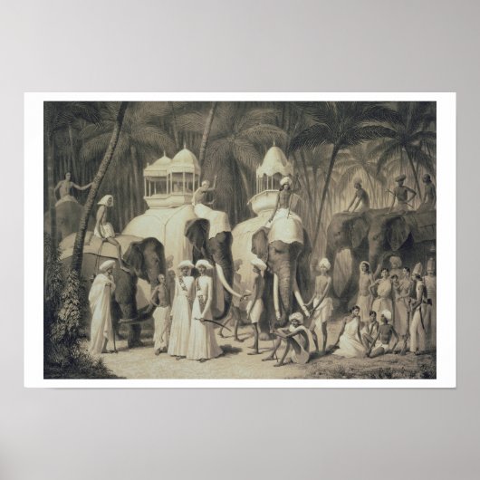 Olifanten van de Raja of Travandrum uit 'Voyage' Poster (Voorkant)