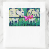 Olifanten van de soort Gravitti Rechthoekige Sticker (Tas)