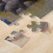 Olifanten van Sri Lanka. Legpuzzel (Zijkant)