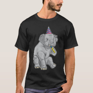 Olifanten verjaardagsfeest toeter t-shirt