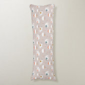 Olifanten, Wolken en Regenbogen Lichaamskussen (Voorkant Verticaal)