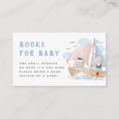 Olifanten zeilboot boeken voor Baby Informatiekaartje (Voorkant)