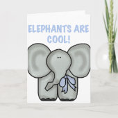 Olifanten zijn cool kaart (Voorkant)