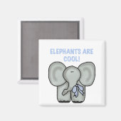Olifanten zijn coole T-shirts en geschenken Magneet (Voorkant / Achterkant)