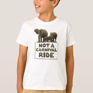 Olifanten zijn geen carnavalse ritten. t-shirt