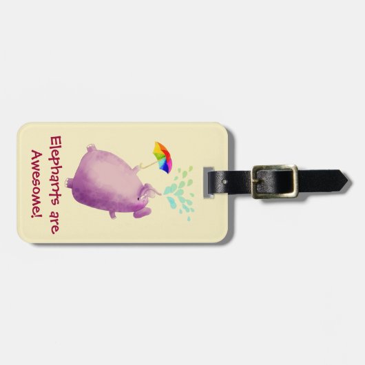 Olifanten zijn Geweldige Bagagelabel (Voorkant horizontaal)